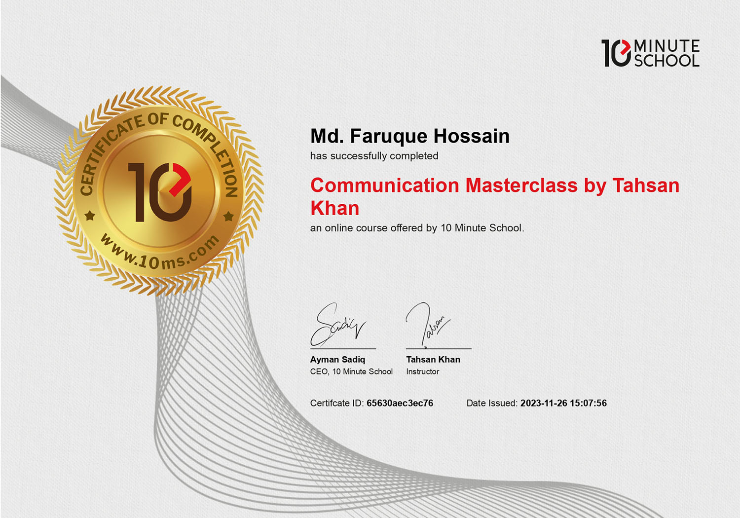 Communication Masterclass-2024